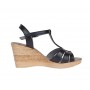 Oferta marimea 35 - Sandale dama din piele naturala Negru LNA134NBOX